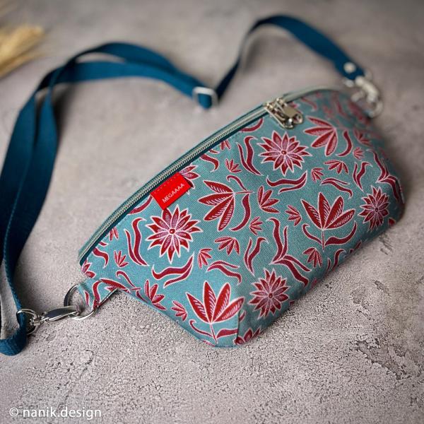 Canvas Retro Flowers by Emjo Design Blumen Rot/Mint von Swafing